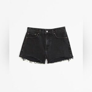 Zara Black Jean Shorts High-Waisted Distressed